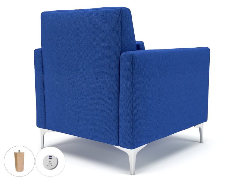 Roselle 90cm Wide Armchair in Camira Era Fabric with Socket - Image 60