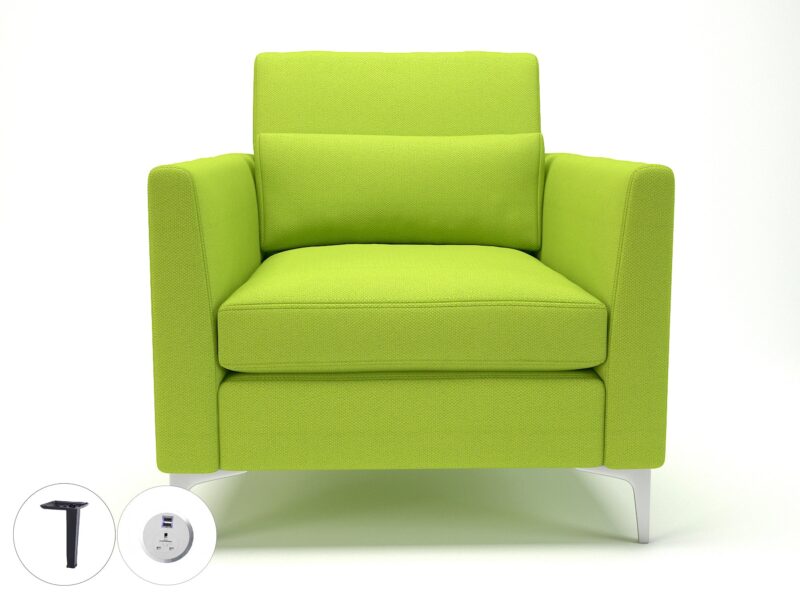 Roselle 90cm Wide Armchair in Camira Era Fabric with Socket - Image 65