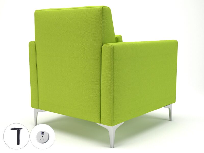 Roselle 90cm Wide Armchair in Camira Era Fabric with Socket - Image 66