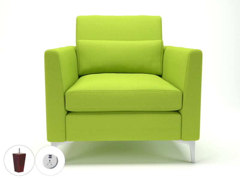 Roselle 90cm Wide Armchair in Camira Era Fabric with Socket - Image 68
