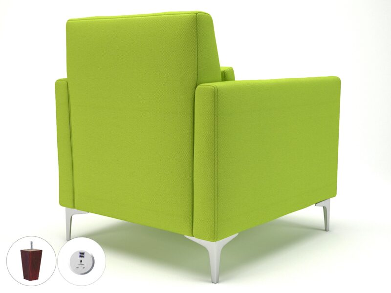 Roselle 90cm Wide Armchair in Camira Era Fabric with Socket - Image 69