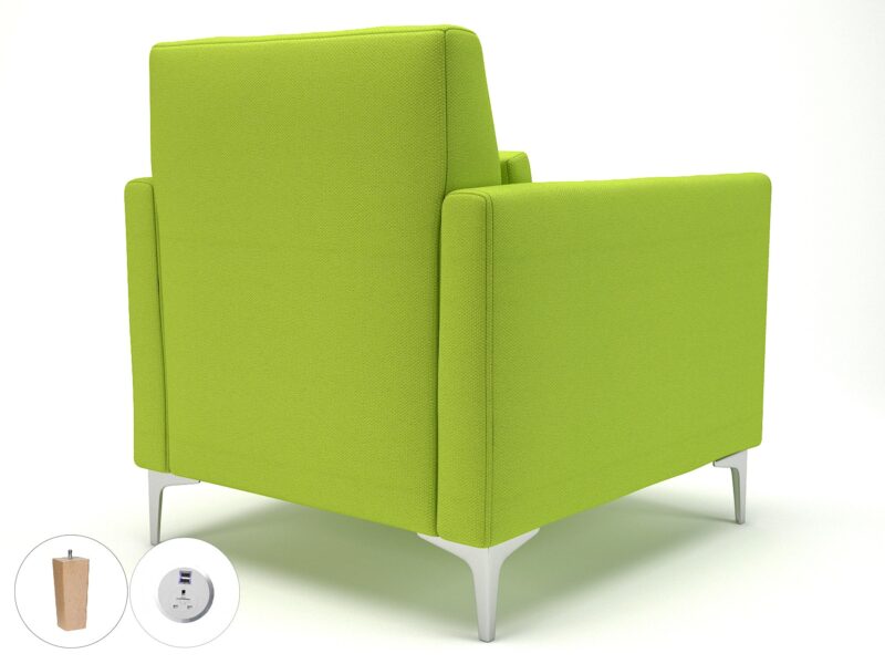 Roselle 90cm Wide Armchair in Camira Era Fabric with Socket - Image 72