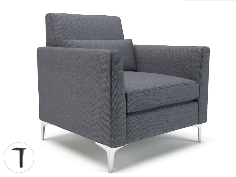Roselle 90cm Wide Armchair in Camira Era Fabric - Image 76