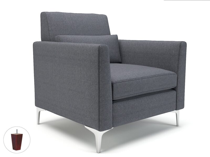 Roselle 90cm Wide Armchair in Camira Era Fabric - Image 79
