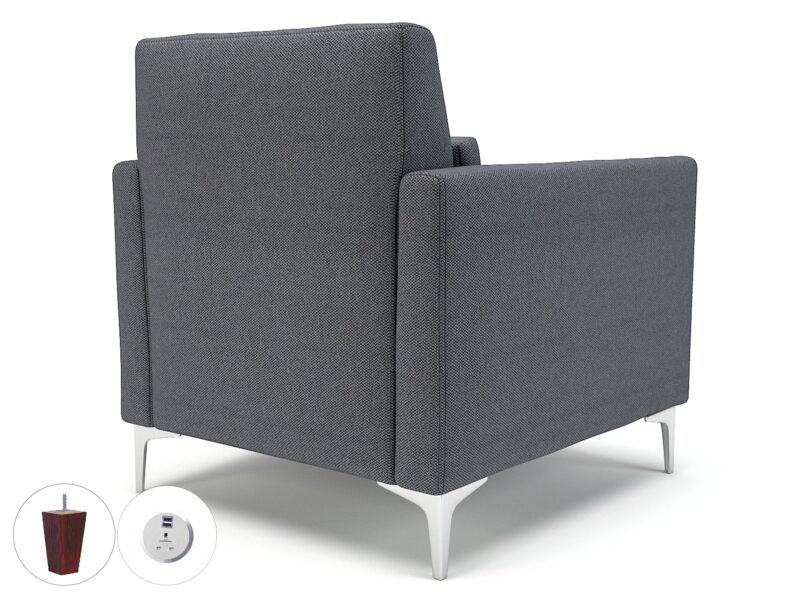 Roselle 90cm Wide Armchair in Camira Era Fabric with Socket - Image 81