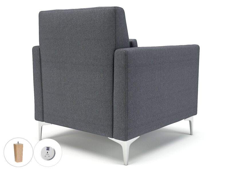 Roselle 90cm Wide Armchair in Camira Era Fabric with Socket - Image 84