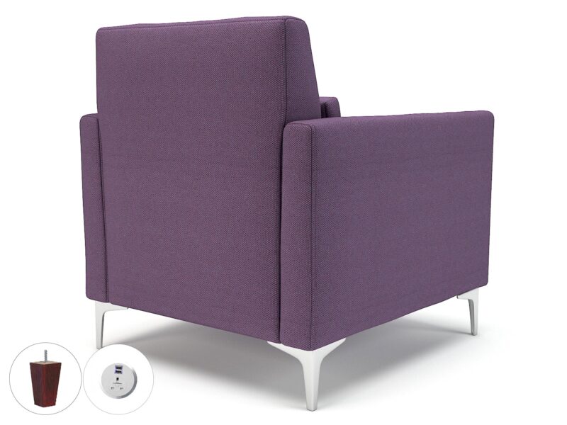Roselle 90cm Wide Armchair in Camira Era Fabric with Socket - Image 93