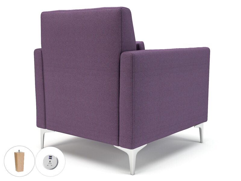 Roselle 90cm Wide Armchair in Camira Era Fabric with Socket - Image 96