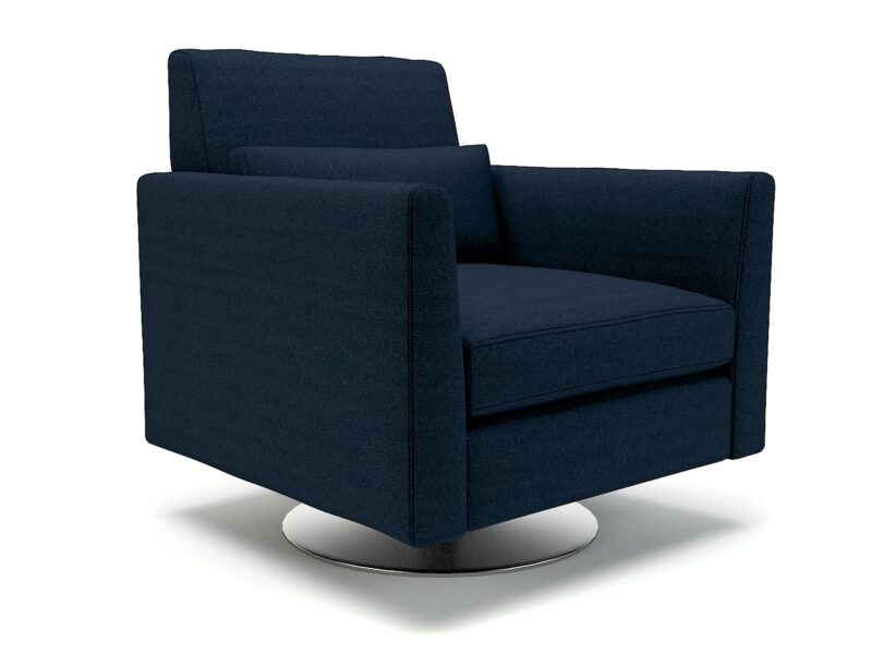 Roselle 90cm Wide Swivel Armchair in Camira Era Fabric - Image 5