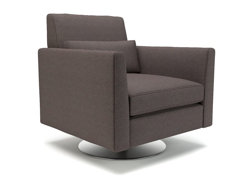 Roselle 90cm Wide Swivel Armchair in Camira Era Fabric - Image 7