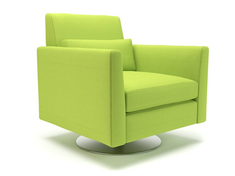 Roselle 90cm Wide Swivel Armchair in Camira Era Fabric - Image 11