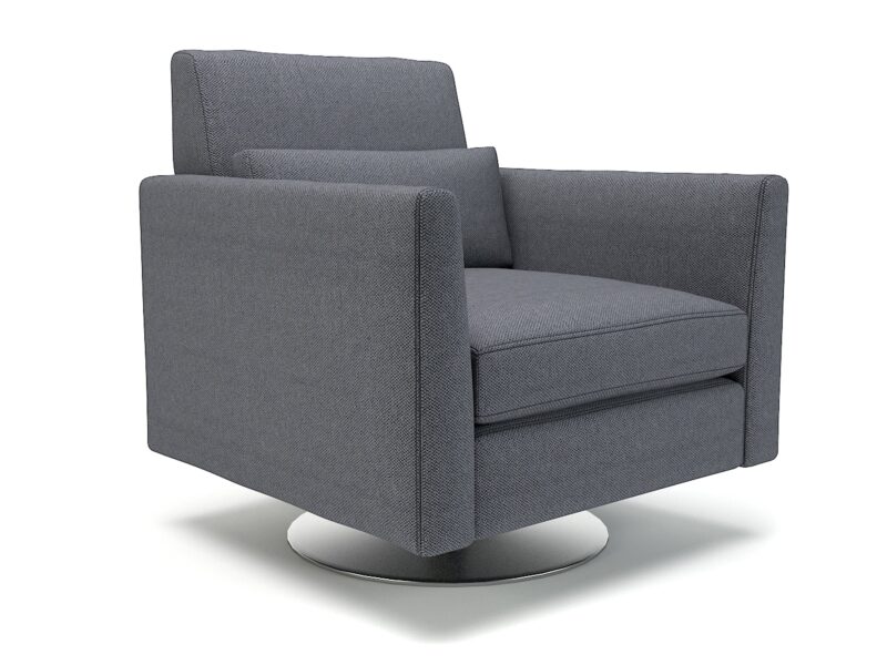 Roselle 90cm Wide Swivel Armchair in Camira Era Fabric - Image 13