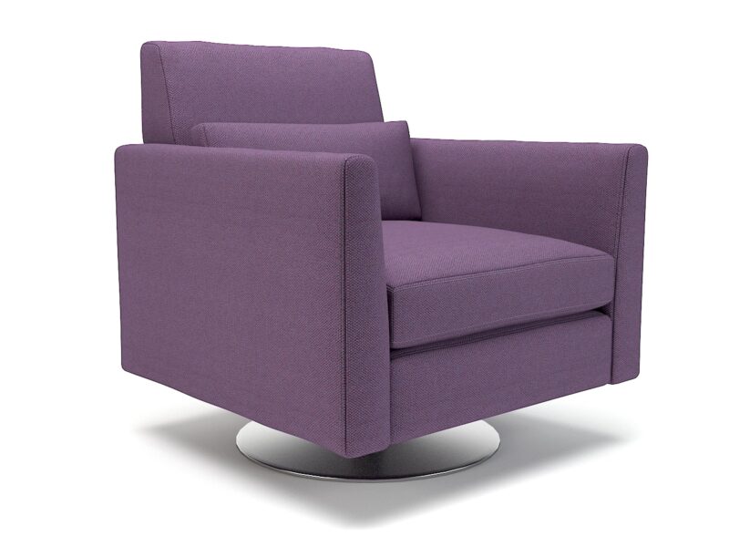 Roselle 90cm Wide Swivel Armchair in Camira Era Fabric - Image 15