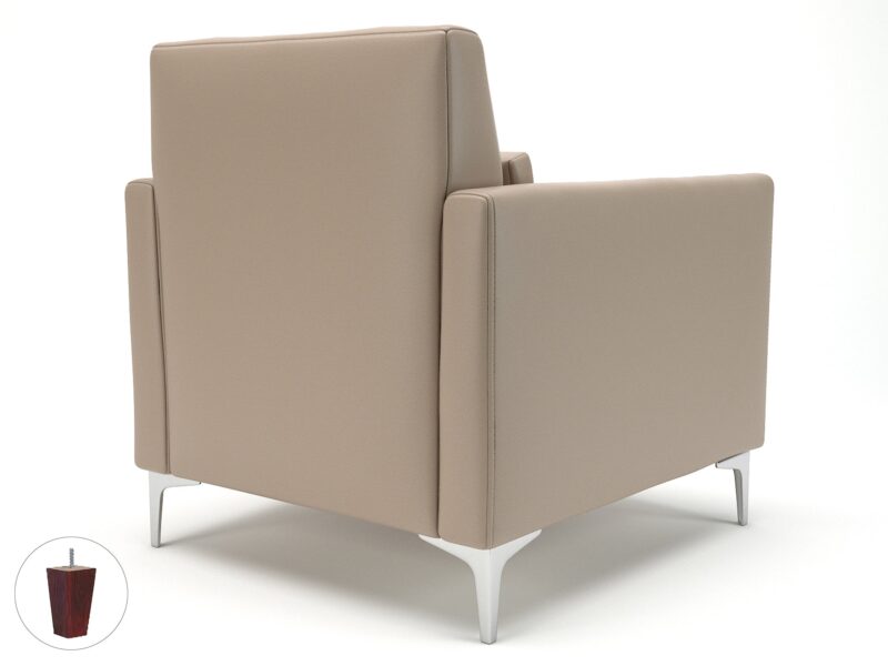 Roselle 90cm Wide Armchair in Cristina Marrone Ultima Faux Leather - Image 69