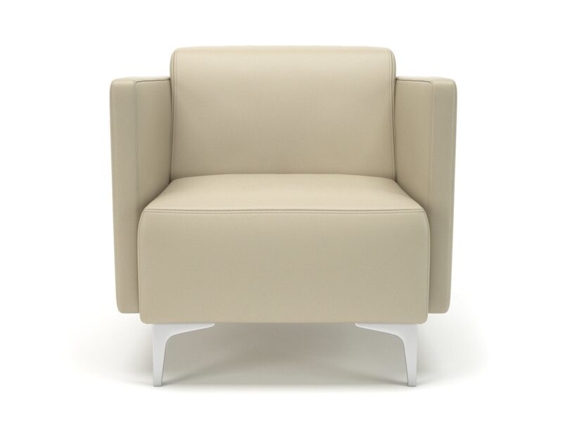 Napa Slim Arm 75cm Wide Armchair in Cristina Marrone Ultima Faux Leather - Image 14