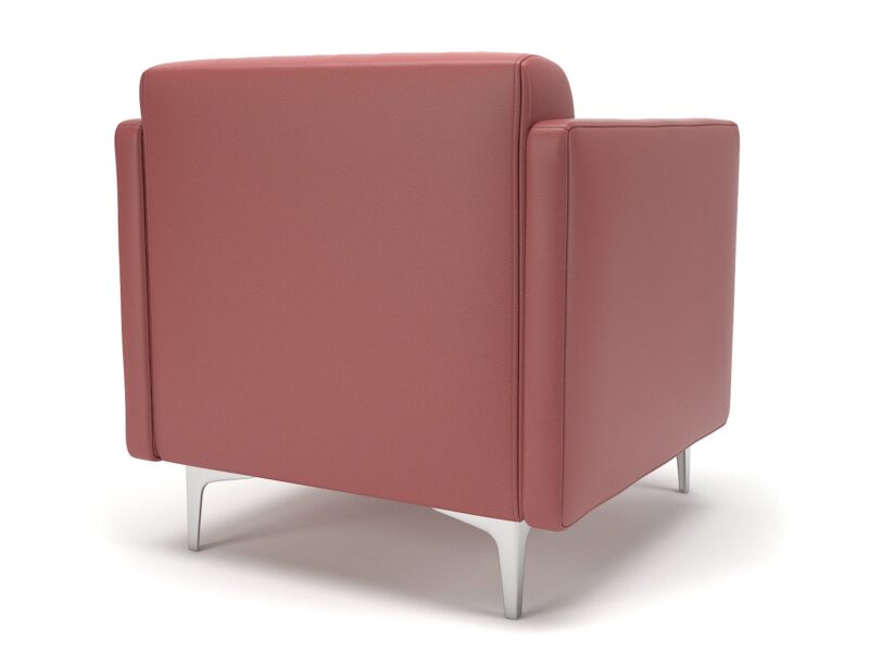 Napa Slim Arm 75cm Wide Armchair in Cristina Marrone Ultima Faux Leather - Image 27