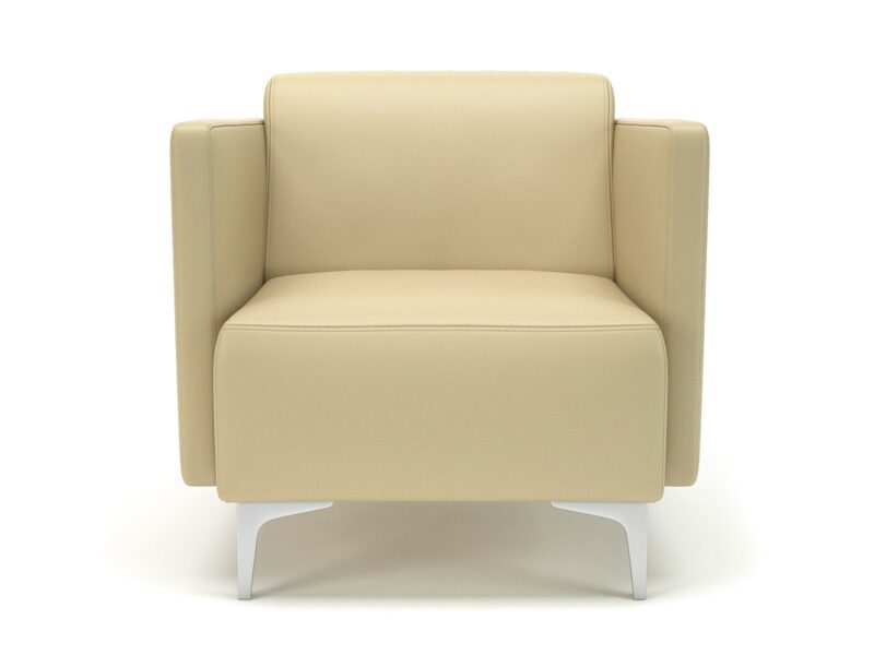 Napa Slim Arm 75cm Wide Armchair in Cristina Marrone Ultima Faux Leather - Image 38