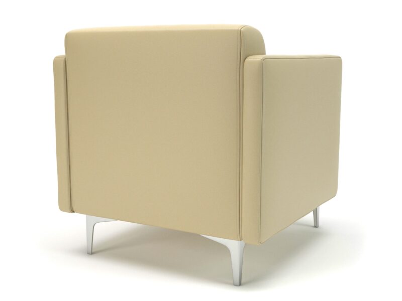 Napa Slim Arm 75cm Wide Armchair in Cristina Marrone Ultima Faux Leather - Image 39