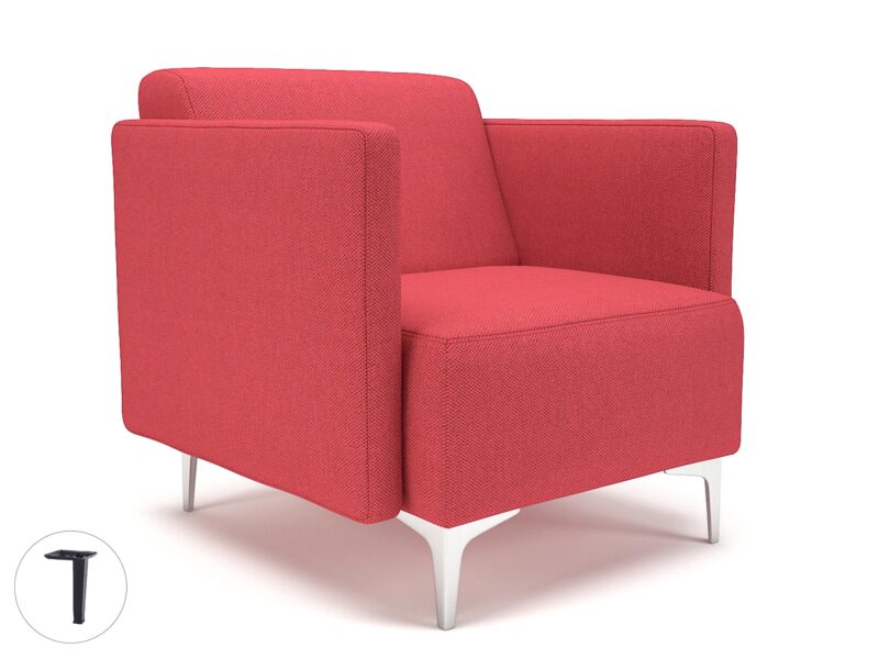 Napa Slim Arm 75cm Wide Armchair in Camira Era Fabric - Image 4