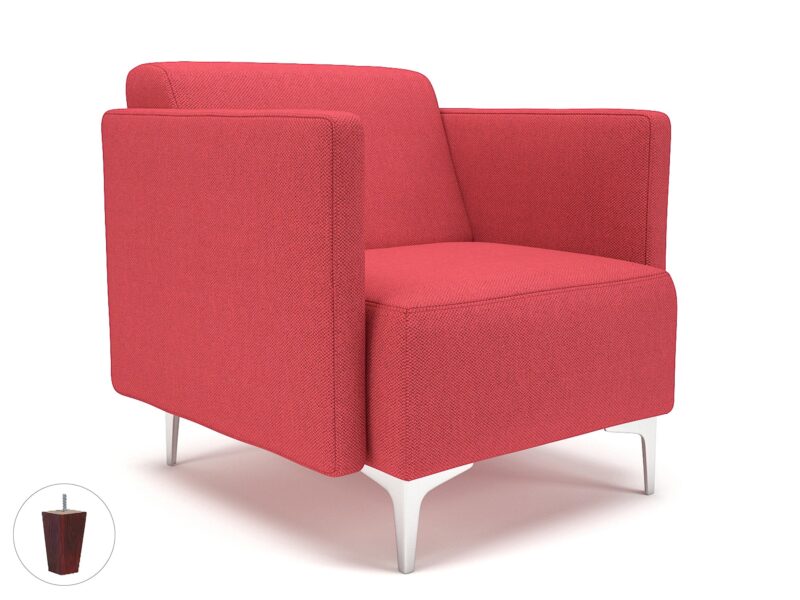 Napa Slim Arm 75cm Wide Armchair in Camira Era Fabric - Image 7