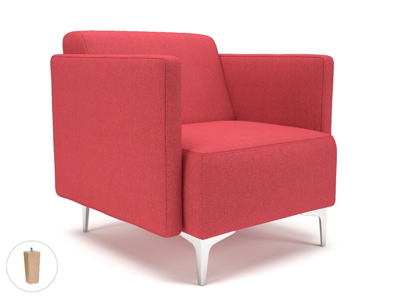 Napa Slim Arm 75cm Wide Armchair in Camira Era Fabric - Image 10