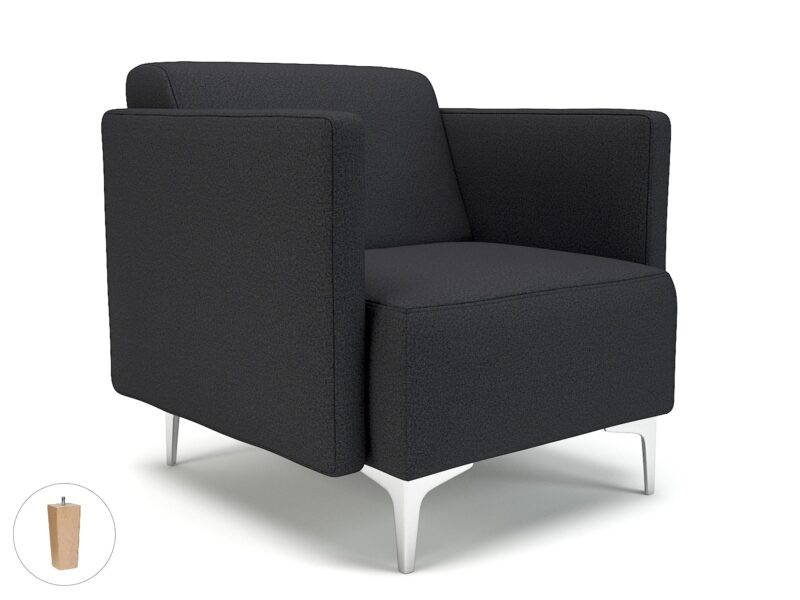 Napa Slim Arm 75cm Wide Armchair in Warwick Dolly Fabric - Image 22