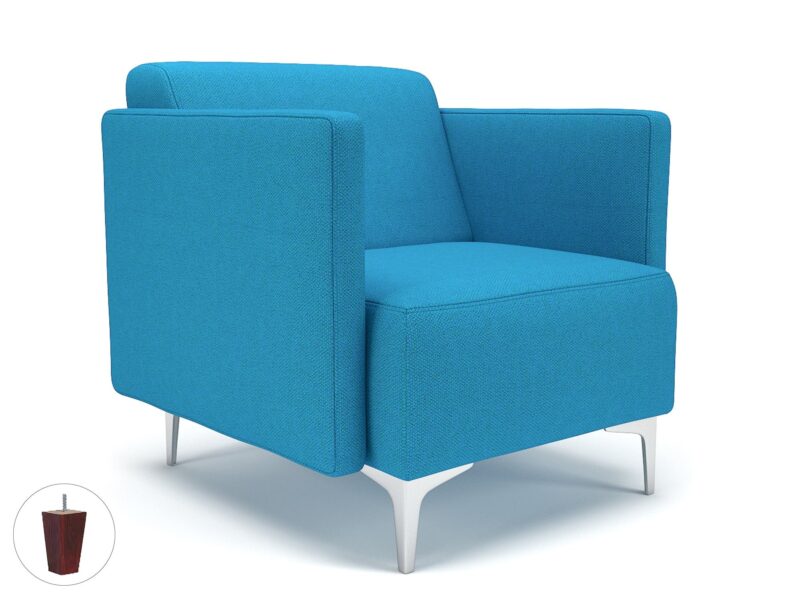 Napa Slim Arm 75cm Wide Armchair in Camira Era Fabric - Image 19