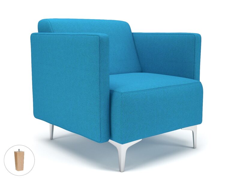 Napa Slim Arm 75cm Wide Armchair in Camira Era Fabric - Image 22