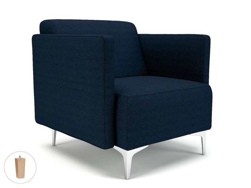 Napa Slim Arm 75cm Wide Armchair in Camira Era Fabric - Image 34