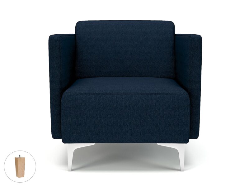 Napa Slim Arm 75cm Wide Armchair in Camira Era Fabric - Image 35