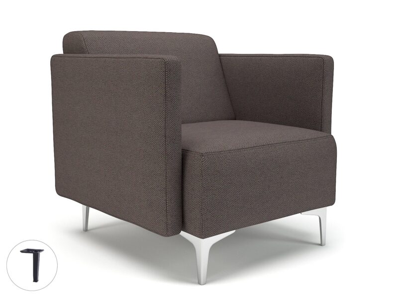 Napa Slim Arm 75cm Wide Armchair in Camira Era Fabric - Image 40