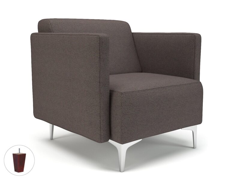 Napa Slim Arm 75cm Wide Armchair in Camira Era Fabric - Image 43