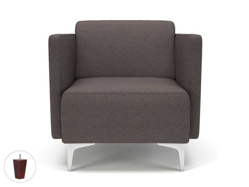Napa Slim Arm 75cm Wide Armchair in Camira Era Fabric - Image 44