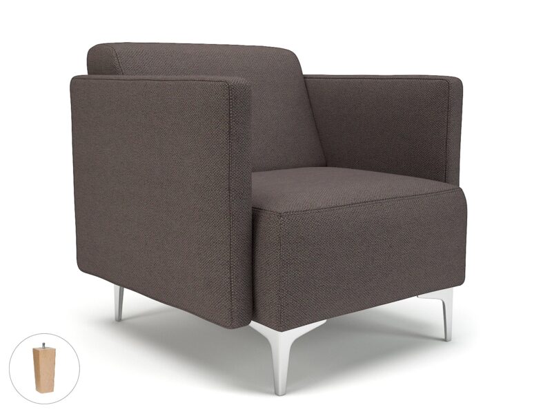 Napa Slim Arm 75cm Wide Armchair in Camira Era Fabric - Image 46