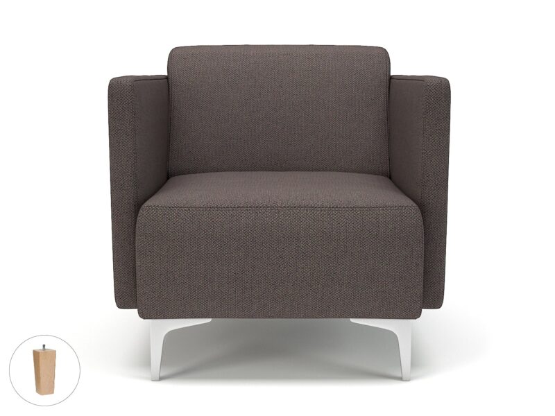 Napa Slim Arm 75cm Wide Armchair in Camira Era Fabric - Image 47