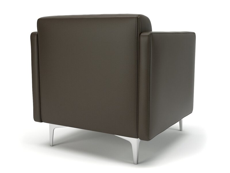 Napa Slim Arm 75cm Wide Armchair in Cristina Marrone Ultima Faux Leather - Image 51
