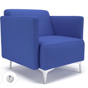 Napa Slim Arm 75cm Wide Armchair in Camira Era Fabric with Socket - Image 52
