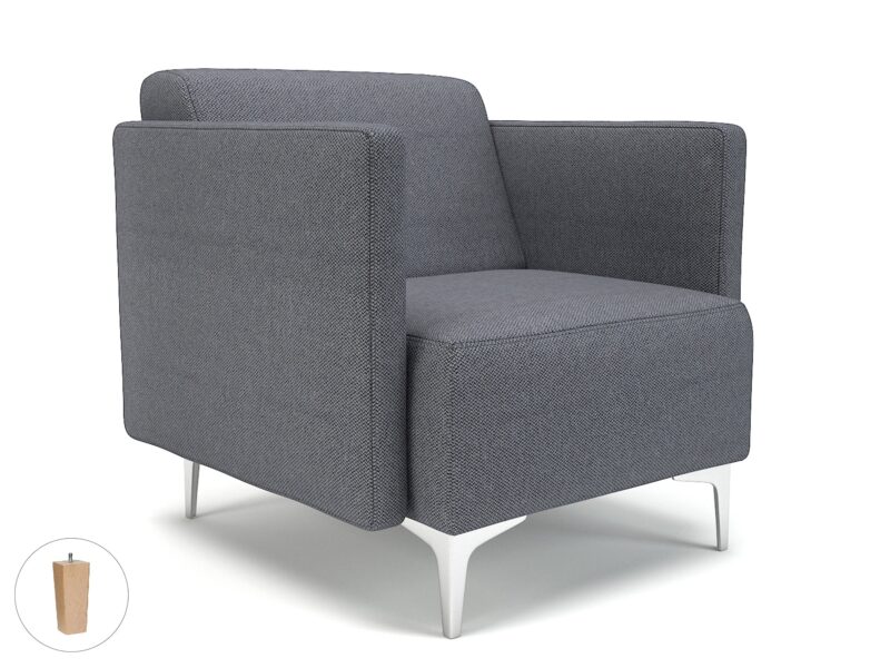 Napa Slim Arm 75cm Wide Armchair in Camira Era Fabric - Image 82