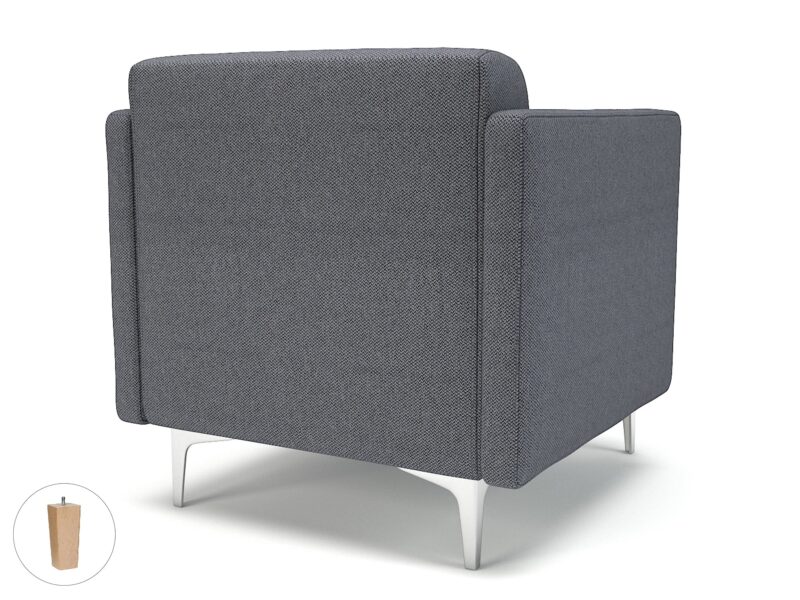 Napa Slim Arm 75cm Wide Armchair in Camira Era Fabric - Image 84