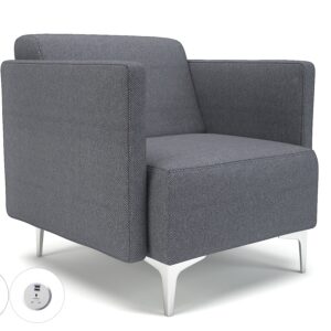 Napa Slim Arm 75cm Wide Armchair in Camira Era Fabric with Socket - Image 82