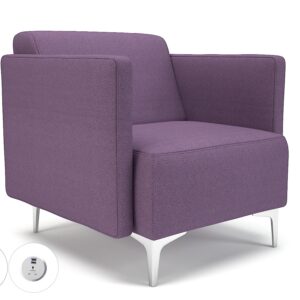 Napa Slim Arm 75cm Wide Armchair in Camira Era Fabric with Socket - Image 91