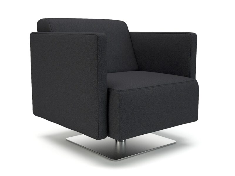 Napa Slim Arm 75cm Wide Swivel Armchair in Warwick Dolly Fabric - Image 4