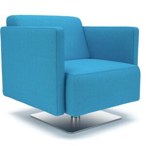 Napa Slim Arm 75cm Wide Swivel Armchair in Camira Era Fabric - Image 4