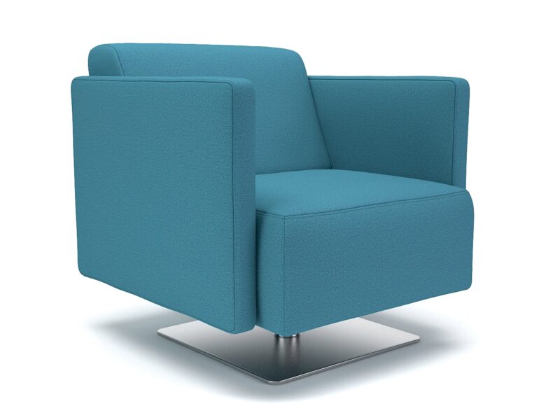 Napa Slim Arm 75cm Wide Swivel Armchair in Warwick Dolly Fabric - Image 7