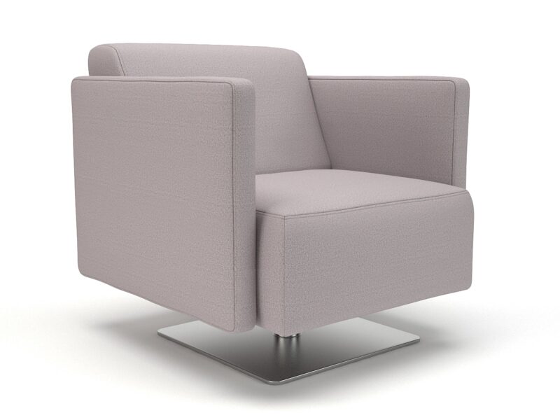 Napa Slim Arm 75cm Wide Swivel Armchair in Warwick Dolly Fabric - Image 10