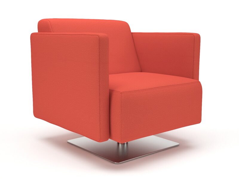 Napa Slim Arm 75cm Wide Swivel Armchair in Warwick Dolly Fabric - Image 13