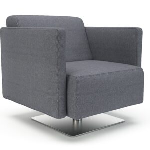 Napa Slim Arm 75cm Wide Swivel Armchair in Camira Era Fabric - Image 19