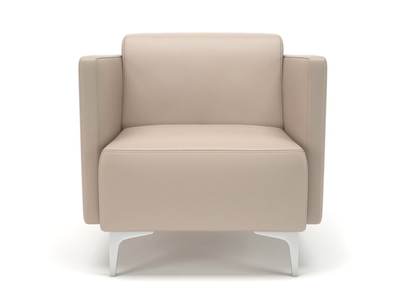 Napa Slim Arm 75cm Wide Armchair in Cristina Marrone Ultima Faux Leather - Image 62