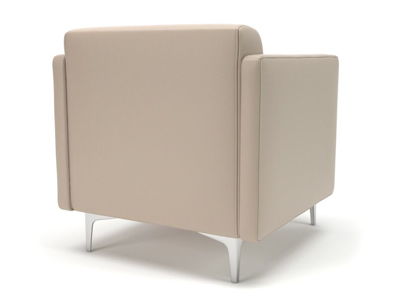 Napa Slim Arm 75cm Wide Armchair in Cristina Marrone Ultima Faux Leather - Image 63