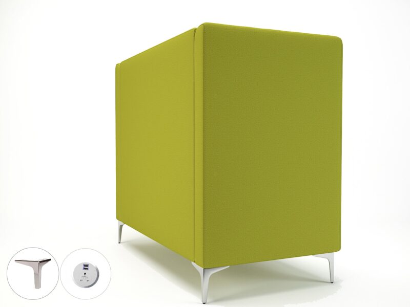 Altus 128cm Wide Privacy Booth in Warwick Dolly Fabric with Socket - Image 4